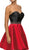 Dancing Queen - 9460 Two-Tone Sleek Sweetheart A-Line Cocktail Dress