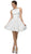 Crystal Ornate Jewel Neck Satin Cocktail Dress - ADASA