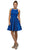Crystal Ornate Jewel Neck Satin Cocktail Dress - ADASA