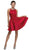 Crystal Ornate Jewel Neck Satin Cocktail Dress - ADASA
