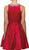 Crystal Ornate Jewel Neck Satin Cocktail Dress - ADASA
