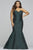 Faviana - 9470 Strapless Sweetheart Jacquard Mermaid Dress in Green
