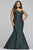 Faviana - 9470 Strapless Sweetheart Jacquard Mermaid Dress in Green
