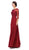 Dancing Queen - 9473X Lace Applique Illusion Bateau Prom Dress in Red