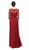 Dancing Queen - 9473X Lace Applique Illusion Bateau Prom Dress in Red