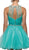 Bejeweled and Pleated Bodice Cocktail Dress - ADASA