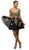 Dancing Queen - 9484 Gilt Appliqued Bodice Short Cocktail Dress