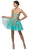 Dancing Queen - 9484 Gilt Appliqued Bodice Short Cocktail Dress