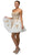 Dancing Queen - 9484 Gilt Appliqued Bodice Short Cocktail Dress