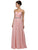 Elegant Ruched Sweetheart Jewel-encrusted Chiffon A-line Dress In Pink