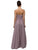 Elegant Ruched Sweetheart Jewel-encrusted Chiffon A-line Dress In Brown