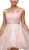 Dancing Queen - 9489 Lace Applique A-line Cocktail Dress In Pink
