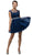 Dancing Queen - 9489 Lace Applique A-line Cocktail Dress In Blue
