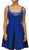 Dancing Queen - 9493 Embroidered Sleeveless A-Line Cocktail Dress In Blue