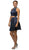 Dancing Queen - 9495 Embellished Collar Two-Piece Homecoming Dress In Blue