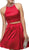 Dancing Queen - 9495 Embellished Collar Two-Piece Homecoming Dress In Red