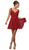 Dancing Queen - 9496 Ruched Notch Bodice Sweetheart Chiffon Cocktail Dress