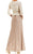Adrianna Papell - 81907760 Quarter Sleeve Lace Gown - 1 pc Ivory Taupe in Size 8 Available