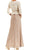 Adrianna Papell - Quarter Sleeve Lace Gown 81907760 in Neutral and Brown