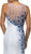 Dancing Queen - 9501 Sequin Ornate Mermaid Style Formal Dress In White And Blue