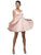 Dancing Queen 9504 Jeweled Sweetheart Satin A-line Cocktail Dress in Pink