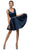 Dancing Queen - 9504 Sleeveless Sweetheart Satin Bejeweled Cocktail Dress In Blue