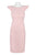 Taylor - 9508MJ Knee Length Pleated Cap Sleeve Sheath Dress In Pink