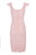Taylor - 9508MJ Knee Length Pleated Cap Sleeve Sheath Dress In Pink