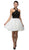 Contrast Lace Halter Satin Cocktail Dress - ADASA