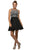 Dancing Queen - 9523 Jewel Crusted Illusion A-Line Homecoming Dress In Black