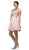 Dancing Queen - 9523 Jewel Crusted Illusion A-Line Homecoming Dress In Pink