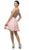 Dancing Queen - 9523 Jewel Crusted Illusion A-Line Homecoming Dress In Pink