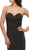 Dancing Queen - 9524 Illusion Sweetheart Long Prom Dress in Black