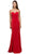 Dancing Queen - 9524 Illusion Sweetheart Long Prom Dress in Red