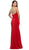 Dancing Queen - 9524 Illusion Sweetheart Long Prom Dress in Red