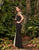 Alexander by Daymor - 952 One Shoulder Ruffled Evening Dress In Black and Brown