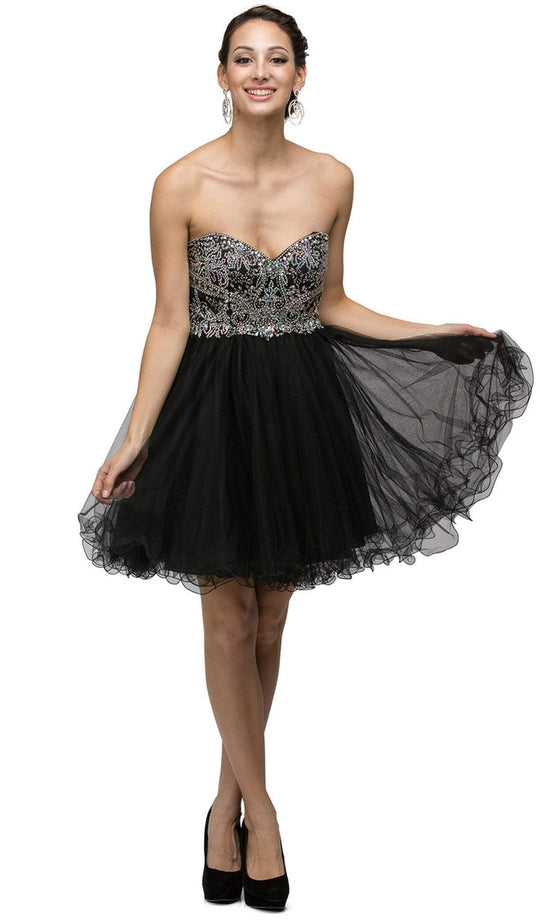 Dainty Embellished Corset A-Line Cocktail Dress - ADASA