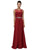 Ruched Illusion Sweetheart Jewel-banded Chiffon A-line Dress In Red