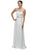 Ruched Illusion Sweetheart Jewel-banded Chiffon A-line Dress In White