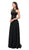 Dancing Queen - 9548 Jeweled Illusion Halter Chiffon Prom Dress In Black
