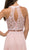 Dancing Queen - 9548 Jeweled Illusion Halter Chiffon Prom Dress In Pink