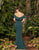 Alexander by Daymor - 954 Beaded Illusion Foldover Mermaid Gown In Green