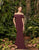 Alexander by Daymor - 954 Beaded Illusion Foldover Mermaid Gown In Red