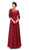 Dancing Queen - 9559 Gorgeous 3/4 Sleeve Sheer Long Prom Dress