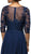 Dancing Queen - 9559 Gorgeous 3/4 Sleeve Sheer Long Prom Dress