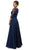 Dancing Queen - 9559 Gorgeous 3/4 Sleeve Sheer Long Prom Dress
