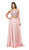 Dancing Queen - 9574 Two-Piece Shimmering Beaded Bodice A-line Prom Dress