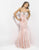 Blush - Embroided Floral Strapless Mermaid Gown 9582 in Nude