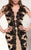 MNM Couture - 9582W Lace Applique Embellished Mermaid Gown In Neutral and Black