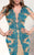 MNM Couture - 9582W Lace Applique Embellished Mermaid Gown In Neutral and Blue
